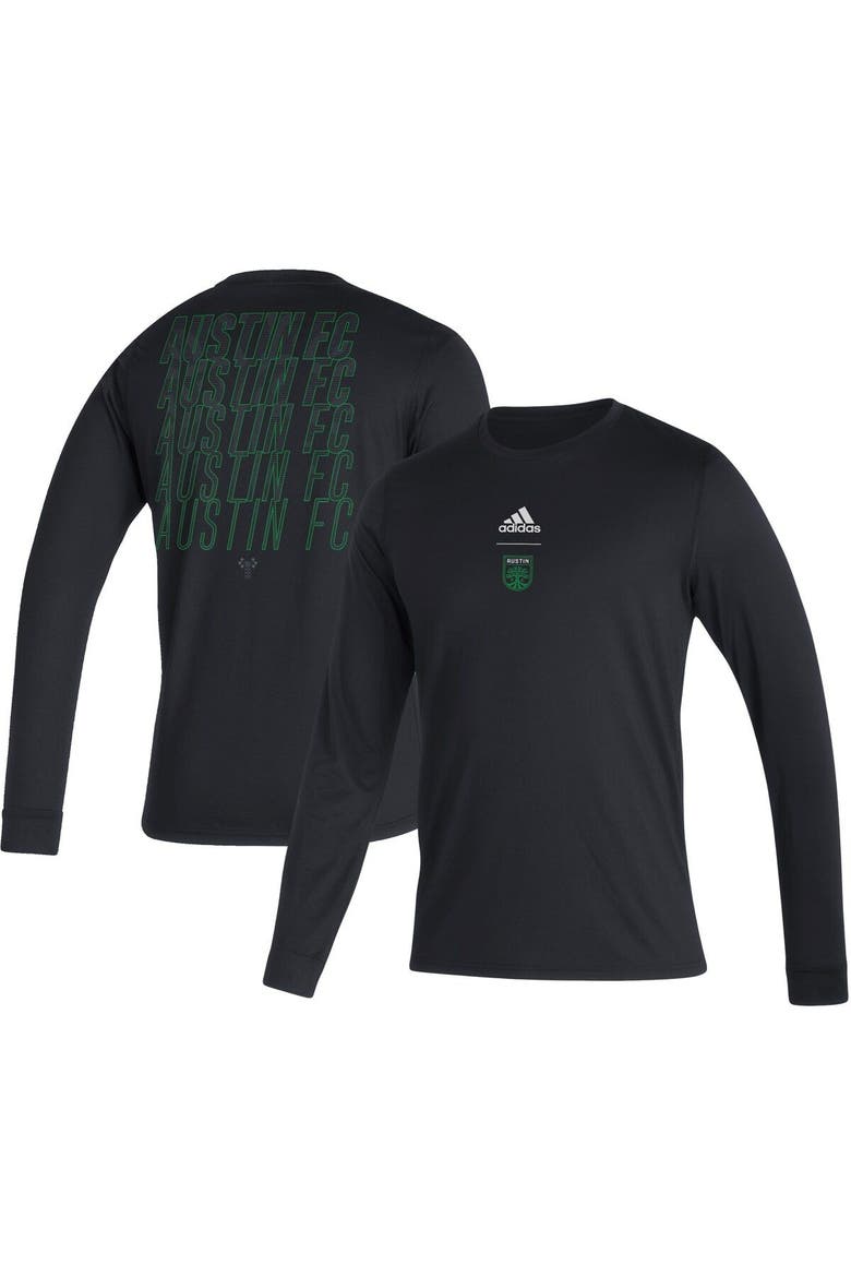Men's adidas Black Austin FC Club Long Sleeve T-Shirt, Alternate, color, Black