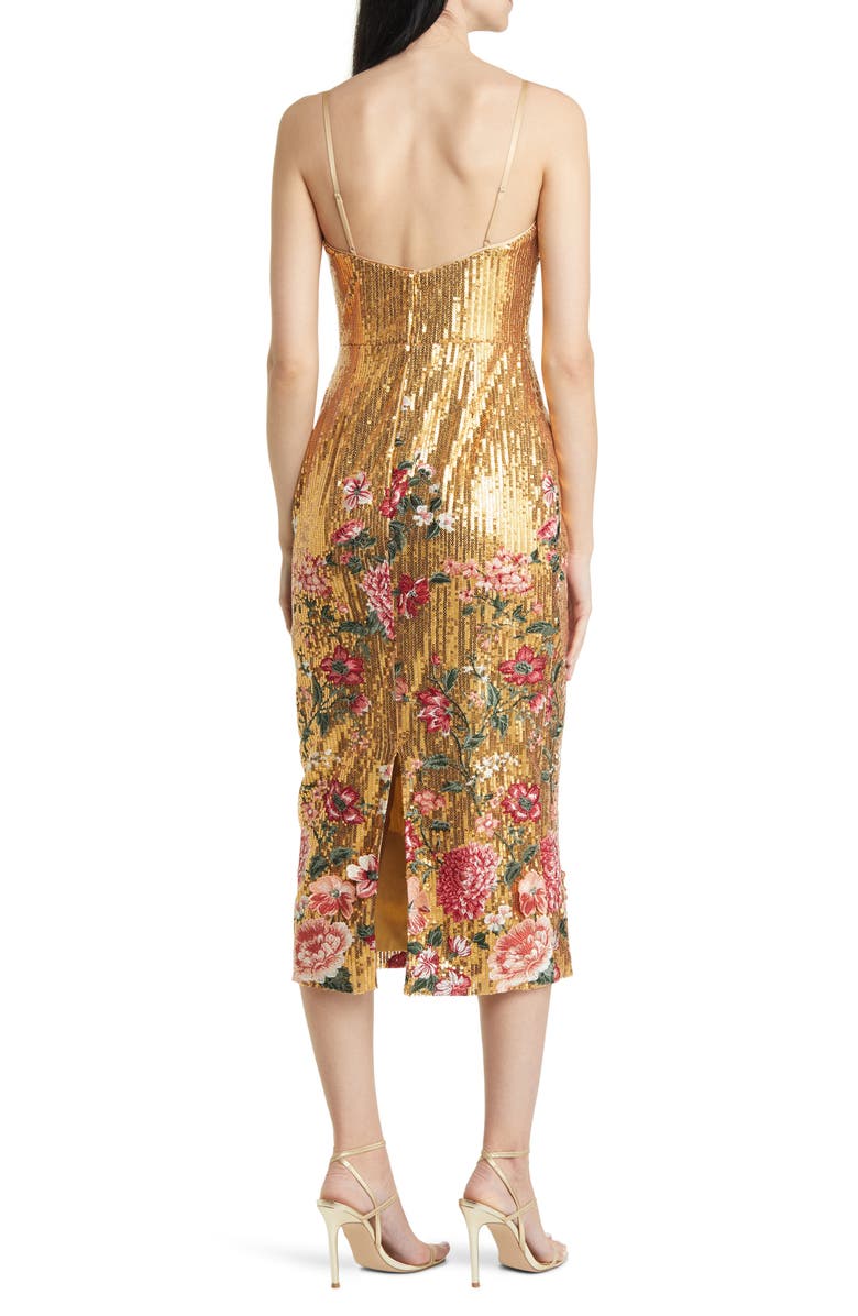 Marchesa Notte Sequin Cocktail Dress, Alternate, color, 