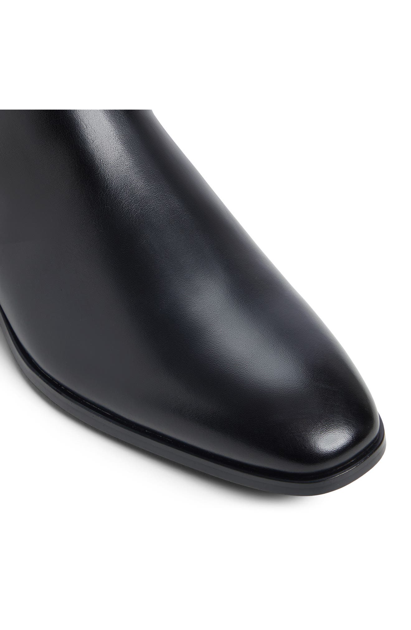 ALDO Sosa Leather Chelsea Boot, Alternate, color, Black