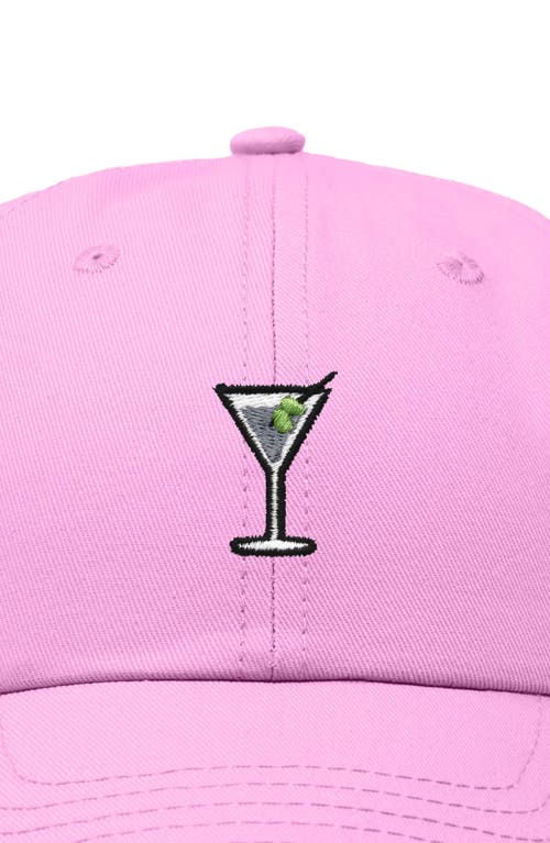 Dalix Martini Embroidered Casual Cap In Light Pink