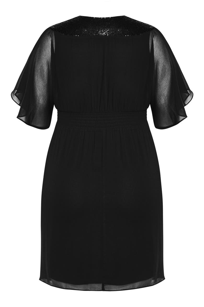 Sequin Minidress, Alternate, color, BLACK