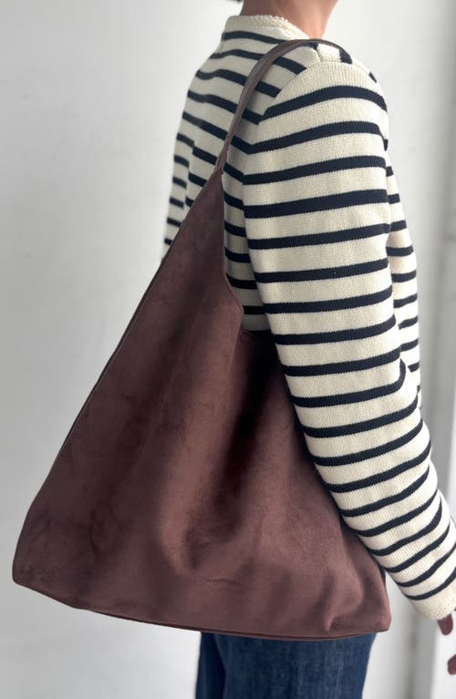 Adornia Slouchy Shoulder Bag In Brown