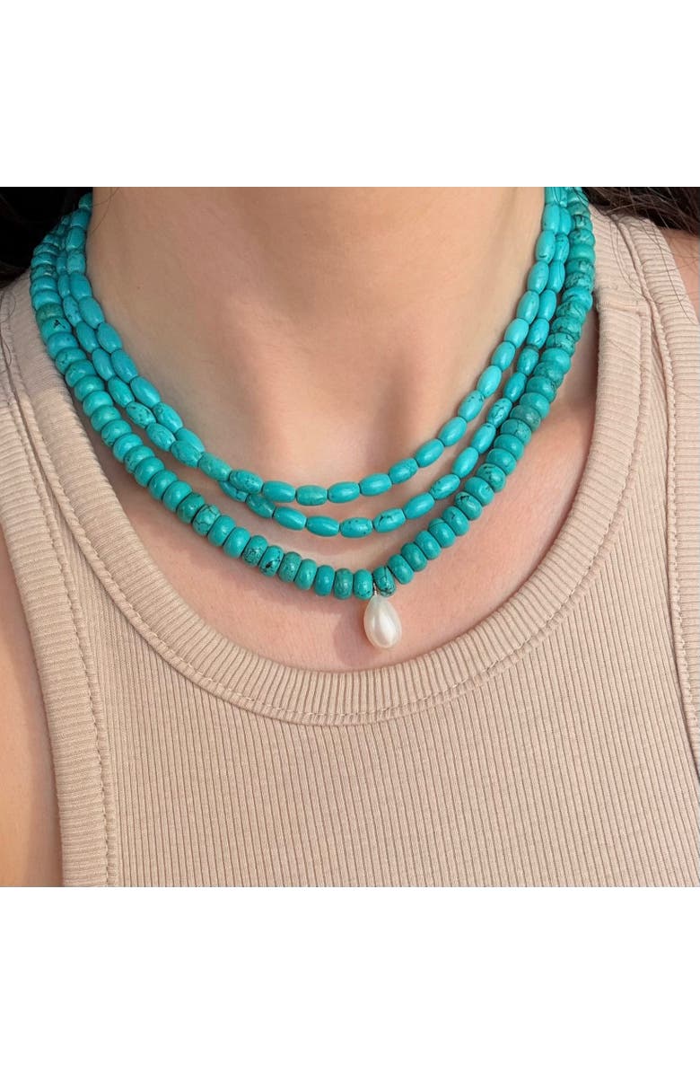 Leni James The Marbella Turquoise Necklace, Alternate, color, Green, Blue