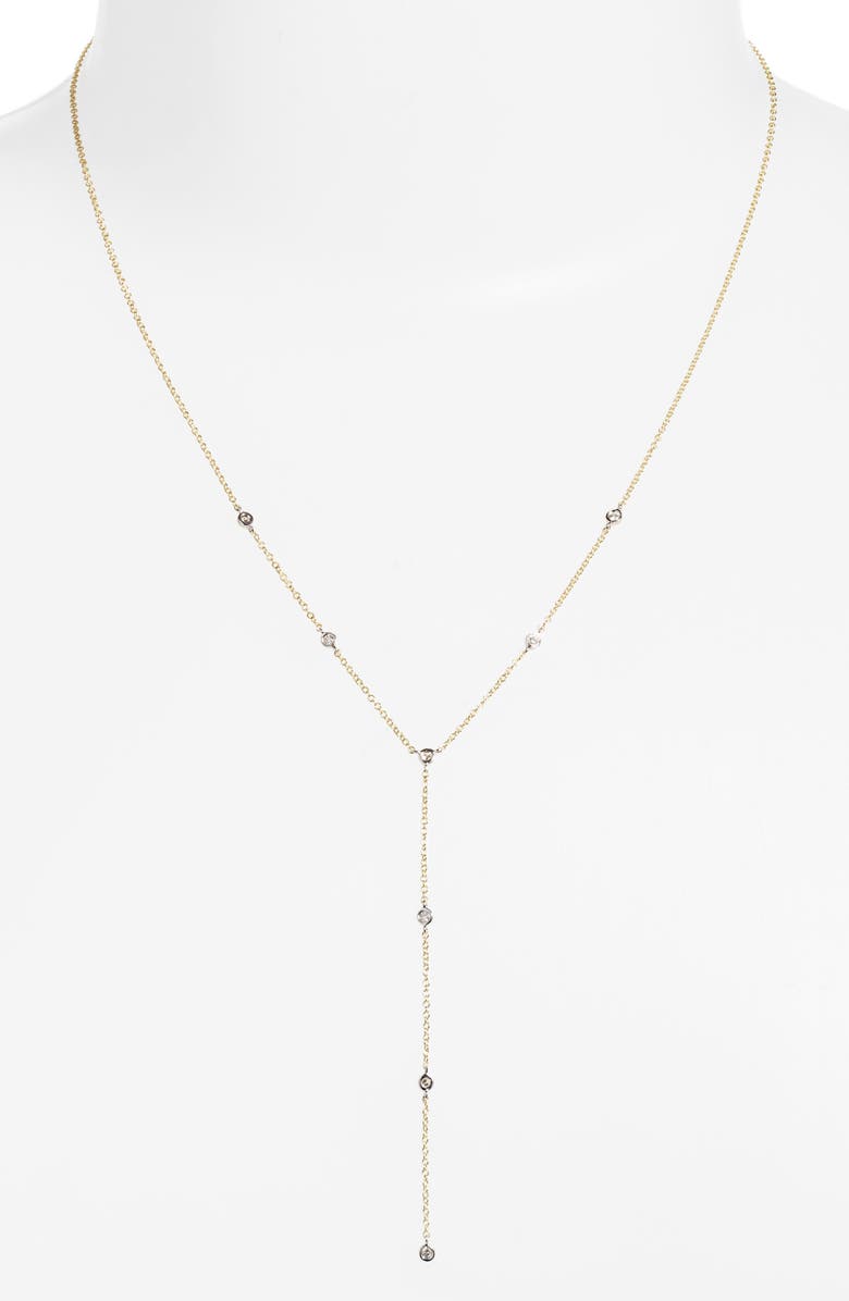 Meira T Diamond Y-Necklace, Alternate, color, Yellow