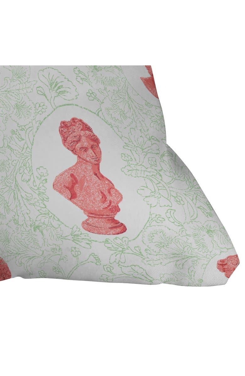 Deny Designs Bust Pattern Square Throw Pillow, Alternate, color, Green