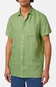 Scotch & Soda Short Sleeve Linen Button-Up Shirt