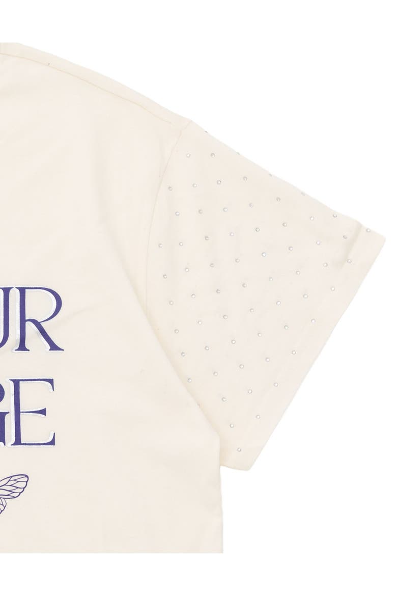 Cropped Drop Shoulder T-Shirt, Alternate, color, Vanilla Ice Wicked