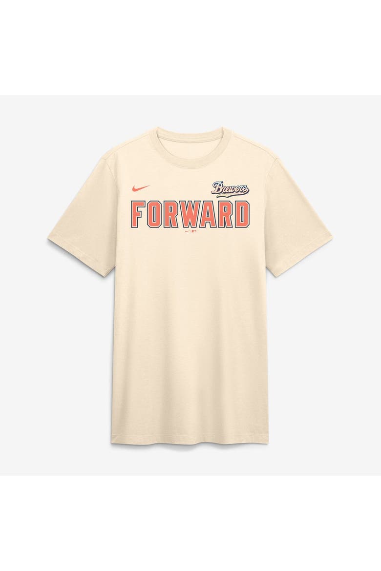 Men's Nike Tan Milwaukee Brewers City Connect Legacy Tri-Blend T-Shirt, Alternate, color, Tan