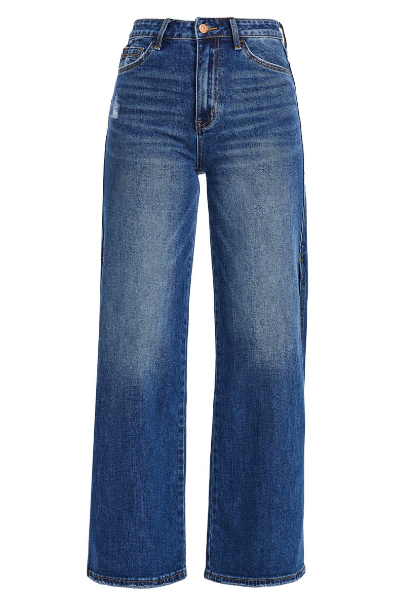 Bayeas High Waist Wide Leg Slit Hem Jeans, Alternate, color, Lovely