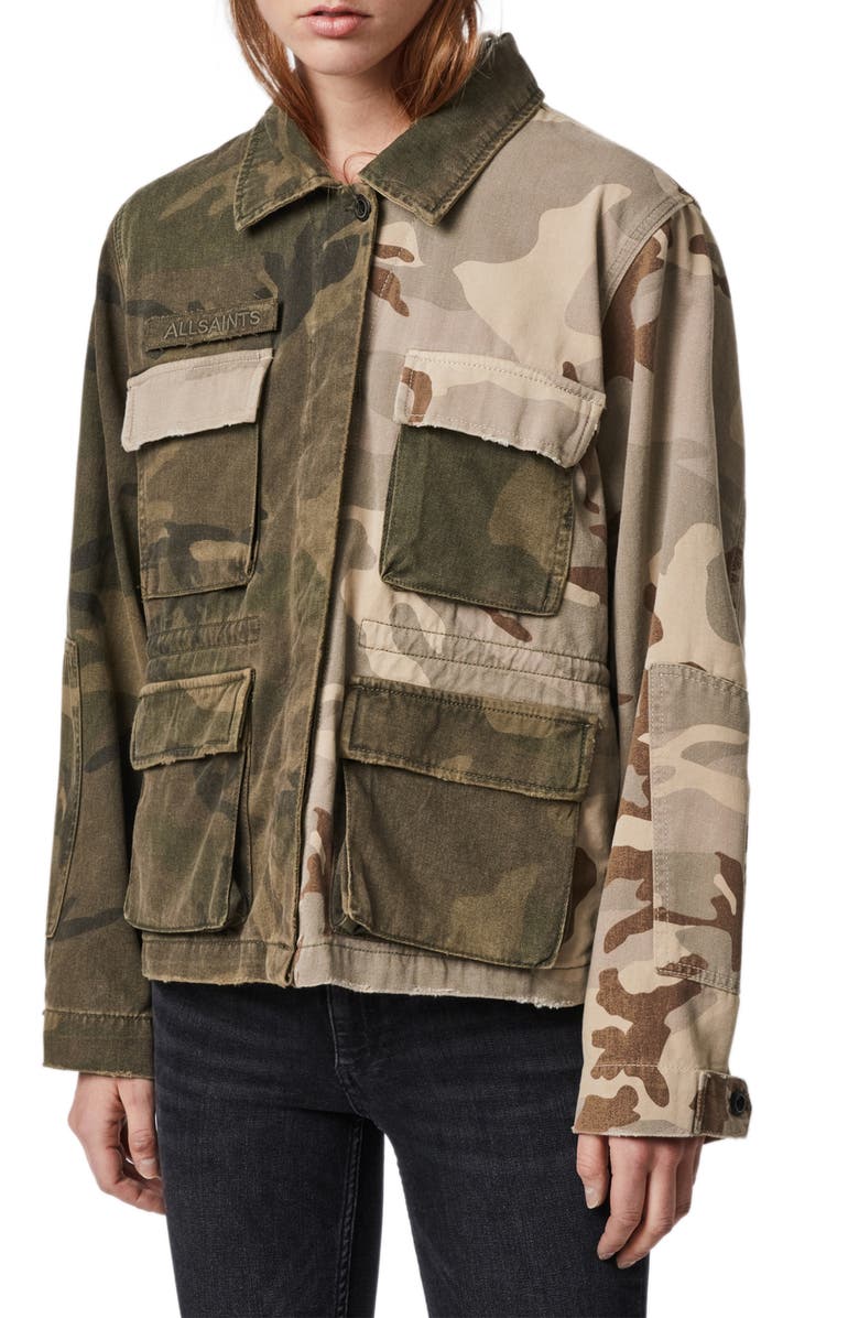 AllSaints Finch Camo Jacket, Alternate, color, 