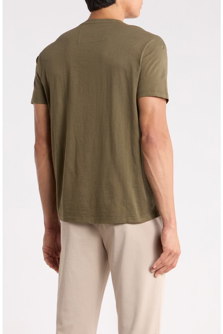 Vaan Mercerized Cotton V-Neck T-Shirt, Alternate, color, DARK OLIVE