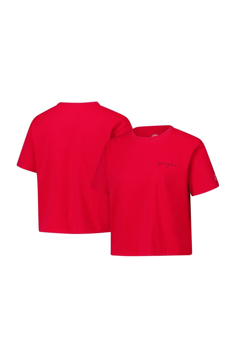 LEAGUE COLLEGIATE WEAR Women's League Collegiate Wear Red Georgia Bulldogs Clothesline Cotton Midi T-Shirt, Alternate, color, Red