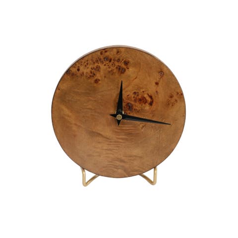 Metal Pedestal Table Clock, Modern Design, Table Placement, Living Room Decor, Black Metal, Perfect for Year-Round Use