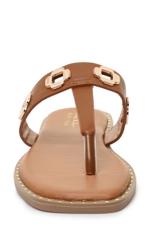 Nicole Miller Bling Thong Sandal In Tan