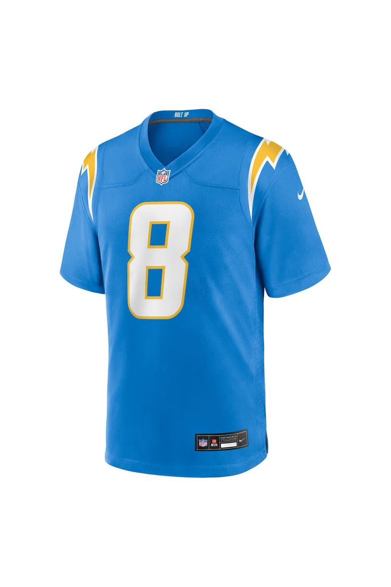 Men's Nike Omarion Hampton Powder Blue Los Angeles Chargers 2025 NFL Draft First Round Pick Game Jersey, Alternate, color, Powder Blue