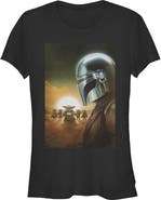 Star Wars: The Mandalorian and Grogu Juniors Star Wars The Mandalorian and Grogu Din Djarin and The Child Crew T Shirt