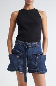 Sacai Embroidered Logo Rib Tank
