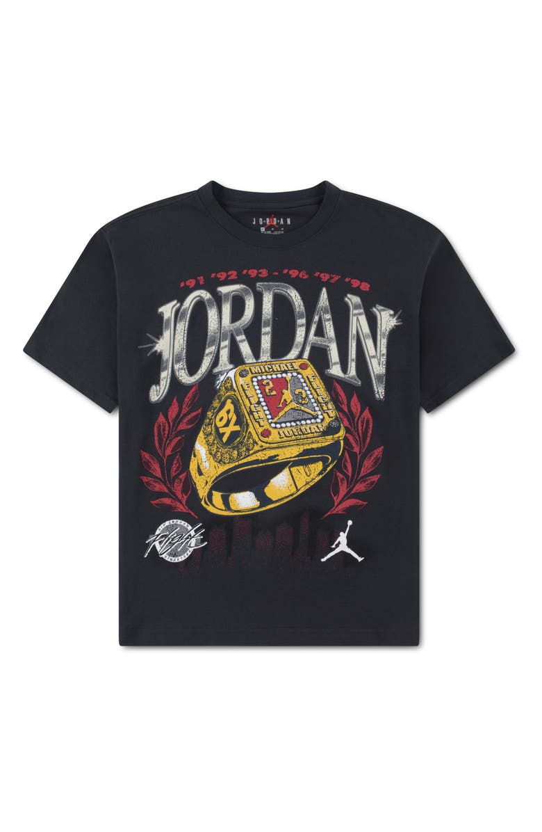 Jordan Kids' Skyline Rings Cotton Graphic T-Shirt, Main, color, Off Noir