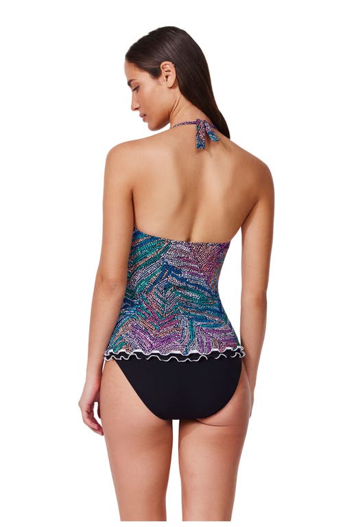 Profile By Gottex Layla Tricolore Halter Tankini Top In Multi