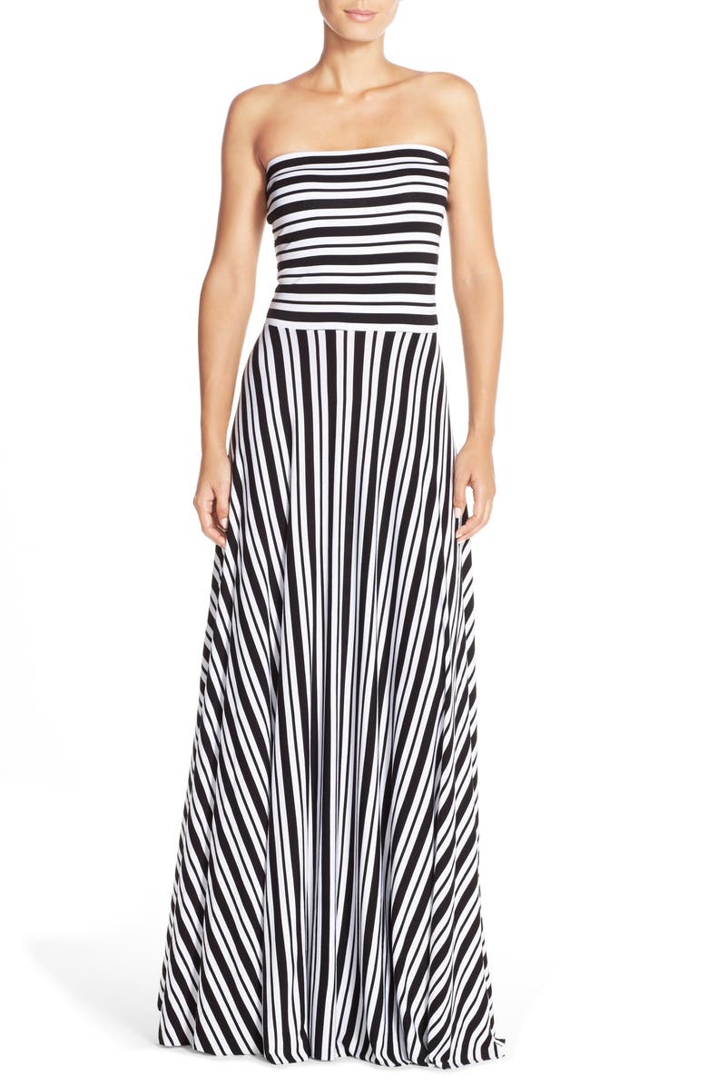 Felicity & Coco Stripe Strapless Maxi Dress, Main, color,