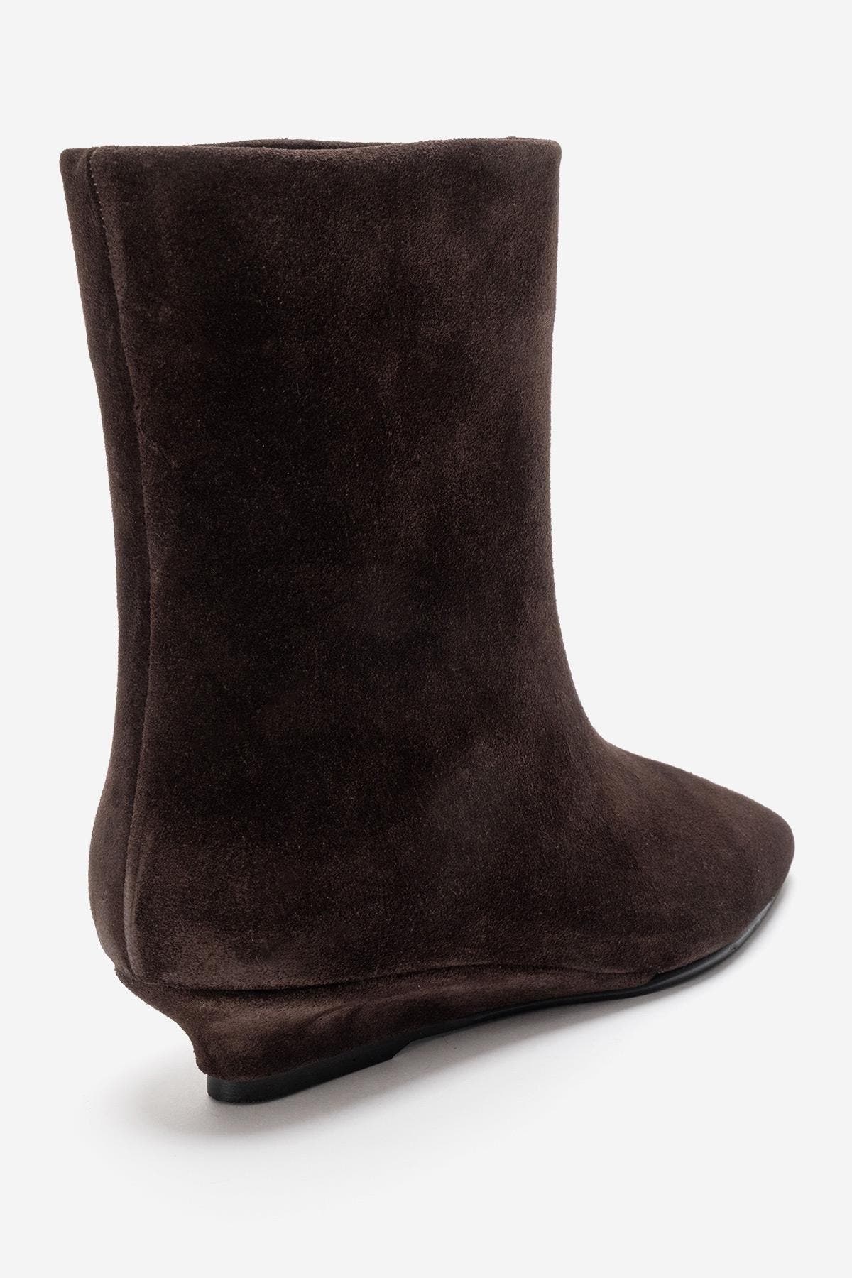 Nacho Leather Ankle Boot, Alternate, color, Brown Suede