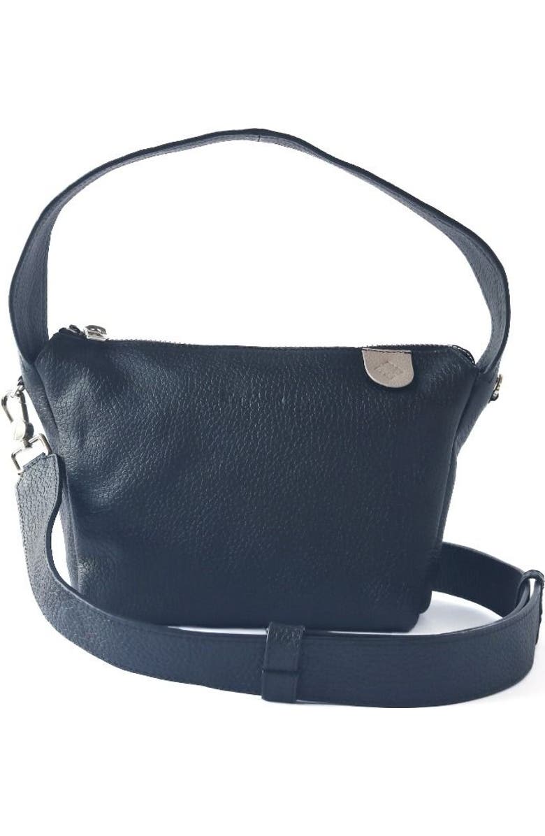 Tin Marin Maina Shoulder Leather Bag, Main, color, Black