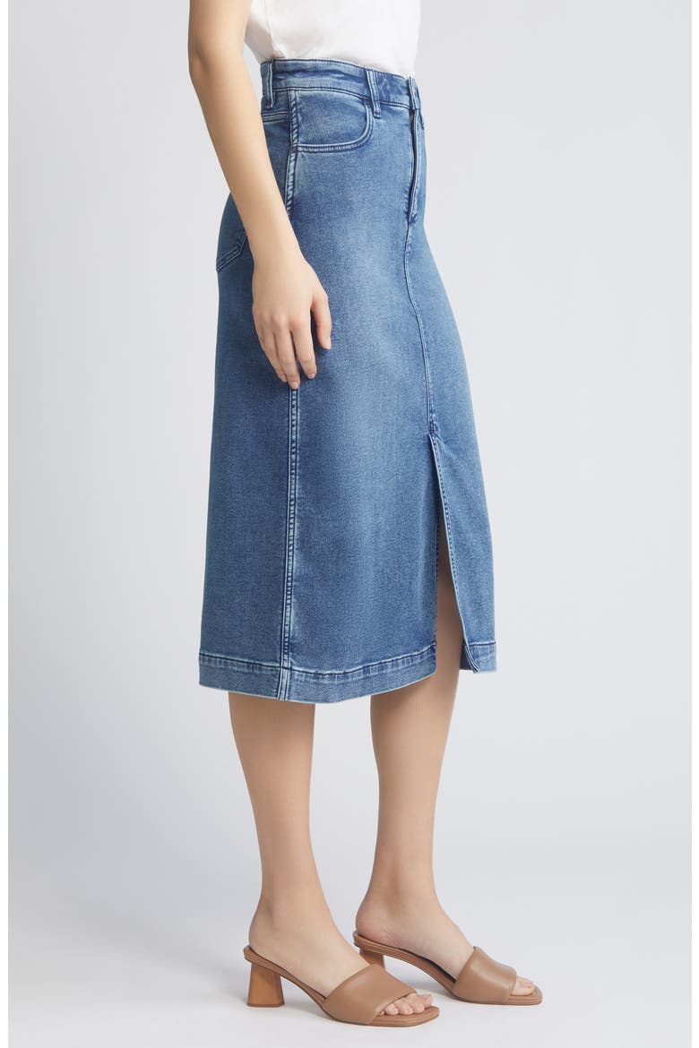 Stretch Terry Midi Skirt, Alternate, color, RIVERTON