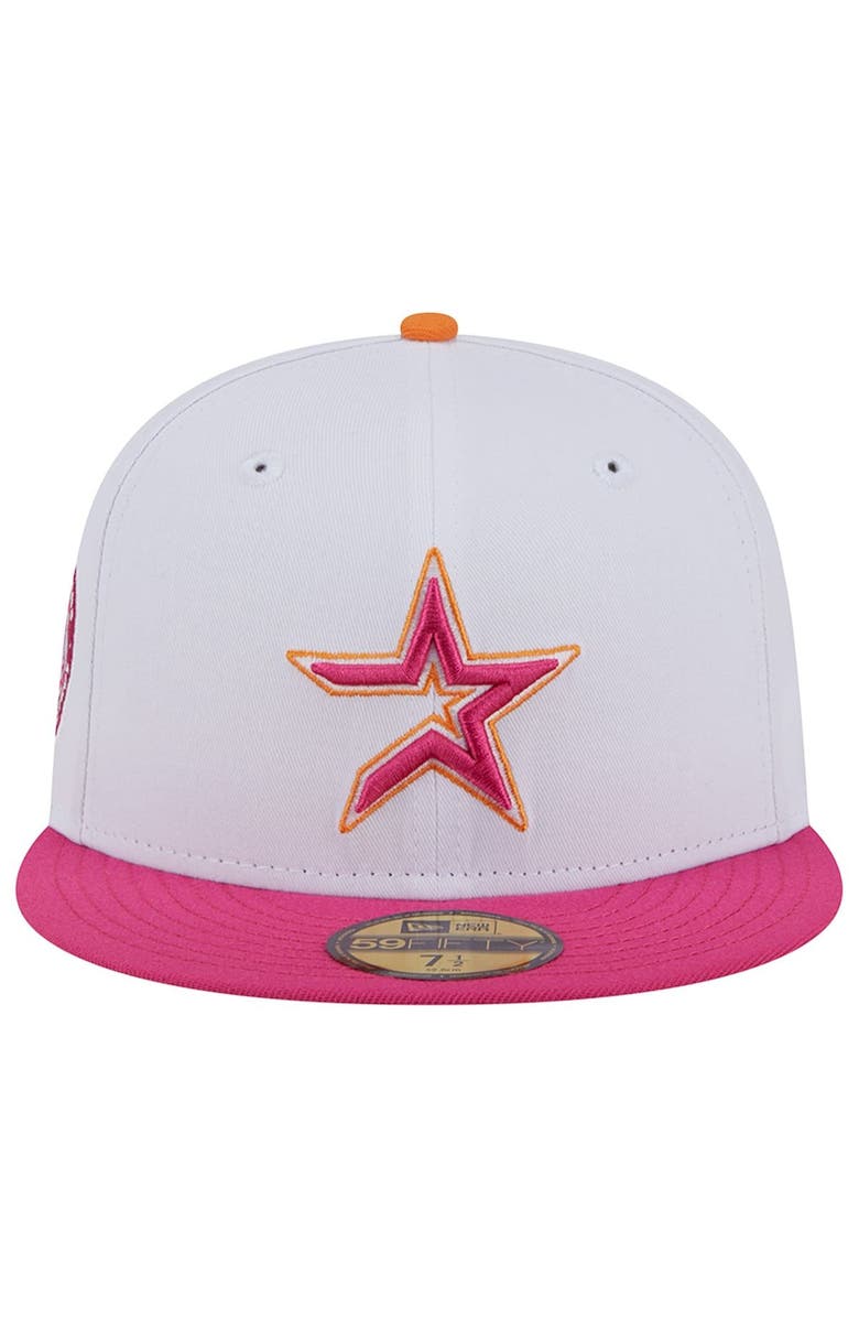New Era Men's New Era White/Pink Houston Astros 40th Team Anniversary 59FIFTY Fitted Hat, Alternate, color,