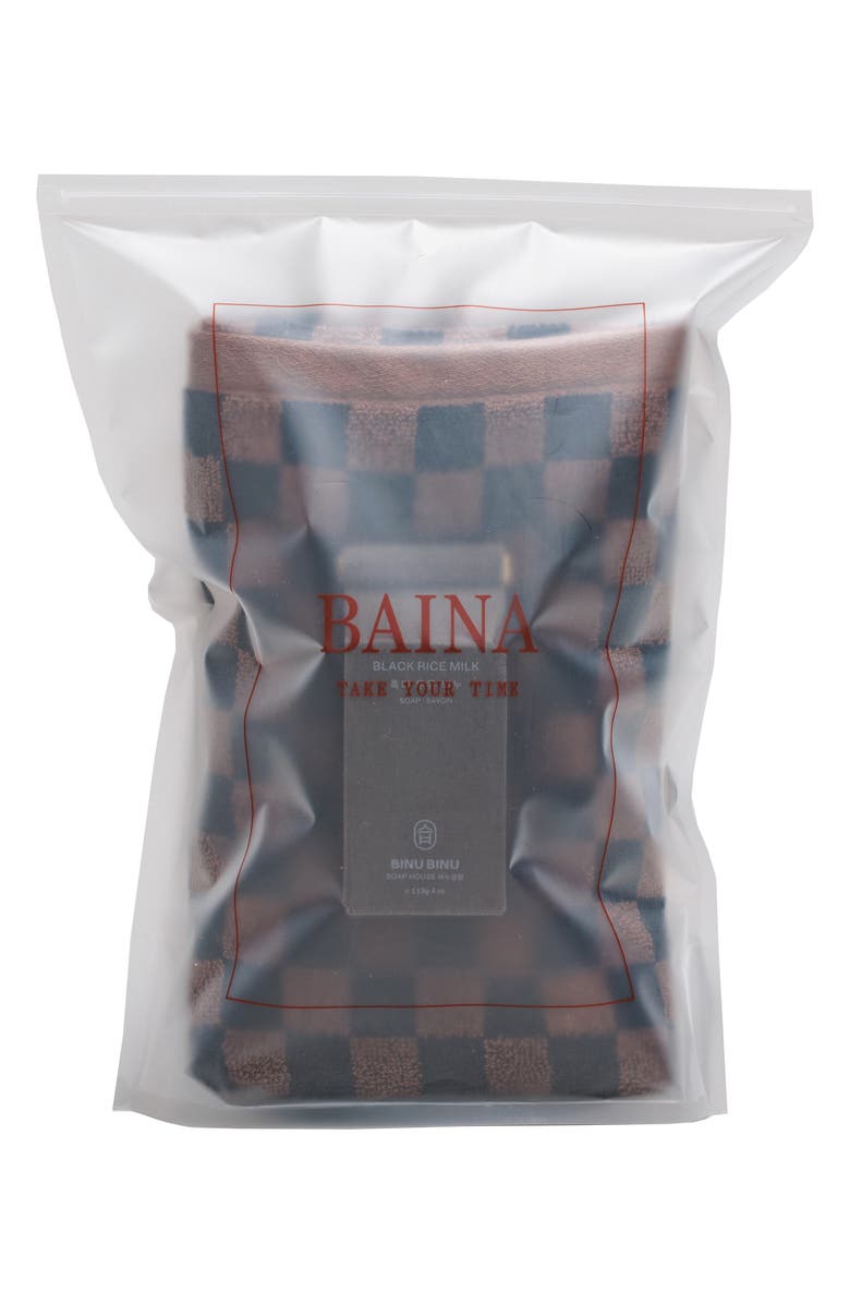 BAINA Hand Towels & Soap Gift Set, Alternate, color,