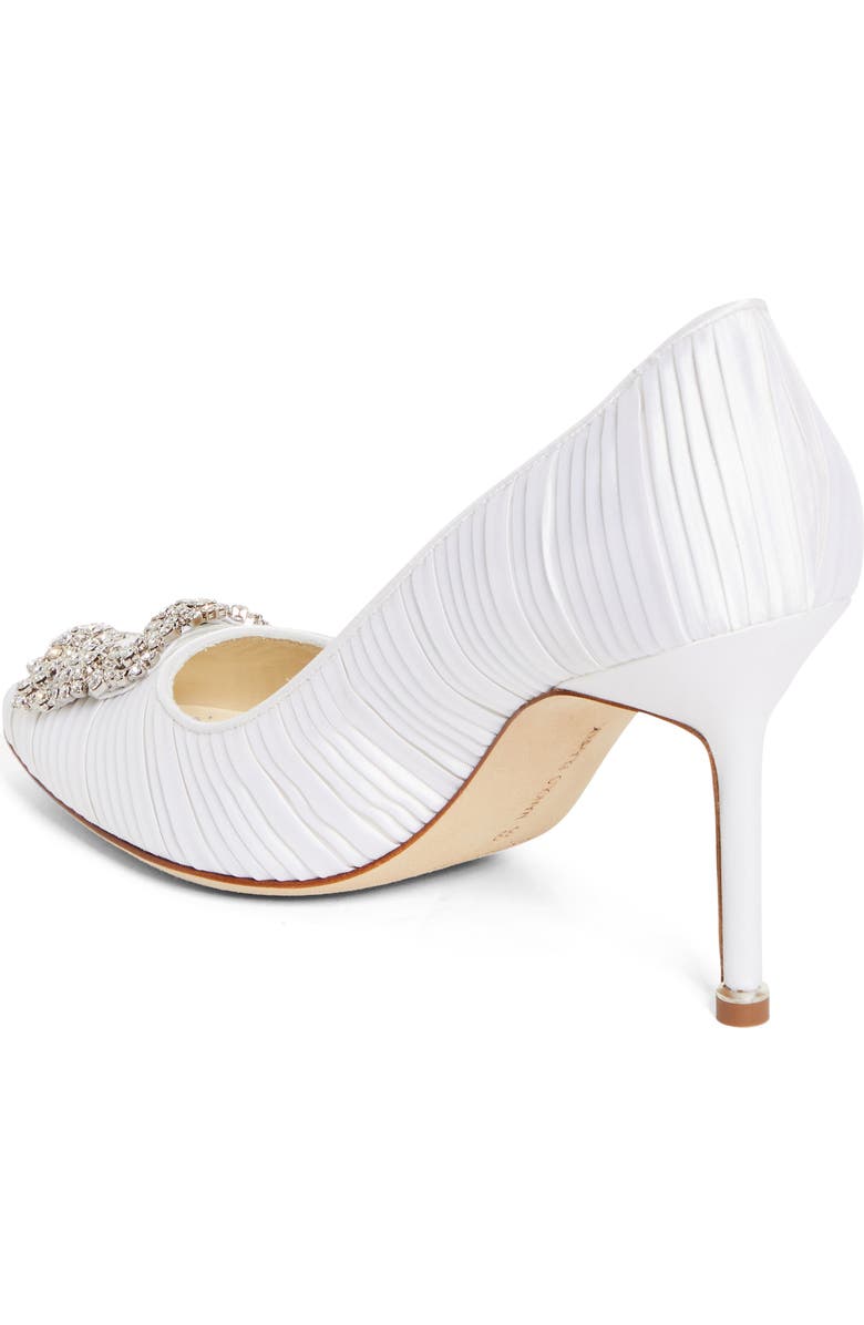 Manolo Blahnik Hangisi Crystal Buckle Pump, Alternate, color,