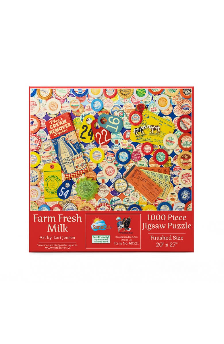 Sunsout Fresh Milk 1000 piece Jigsaw Puzzle for Adults, Alternate, color, Multicolor