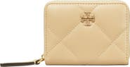 Tory Burch Small Kira Pavé Logo Diamond Quilted Leather Zip Wallet