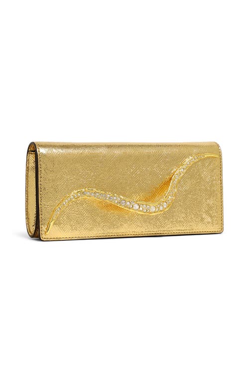Alexis Bittar Crystal Curve Clutch In Gold