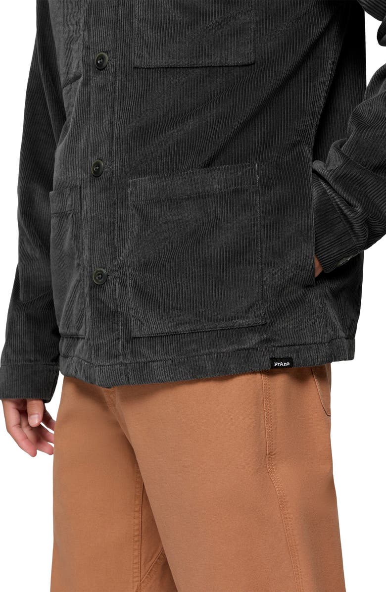 prAna Ridgecrest Organic Cotton Corduroy Chore Coat, Alternate, color, Shadow