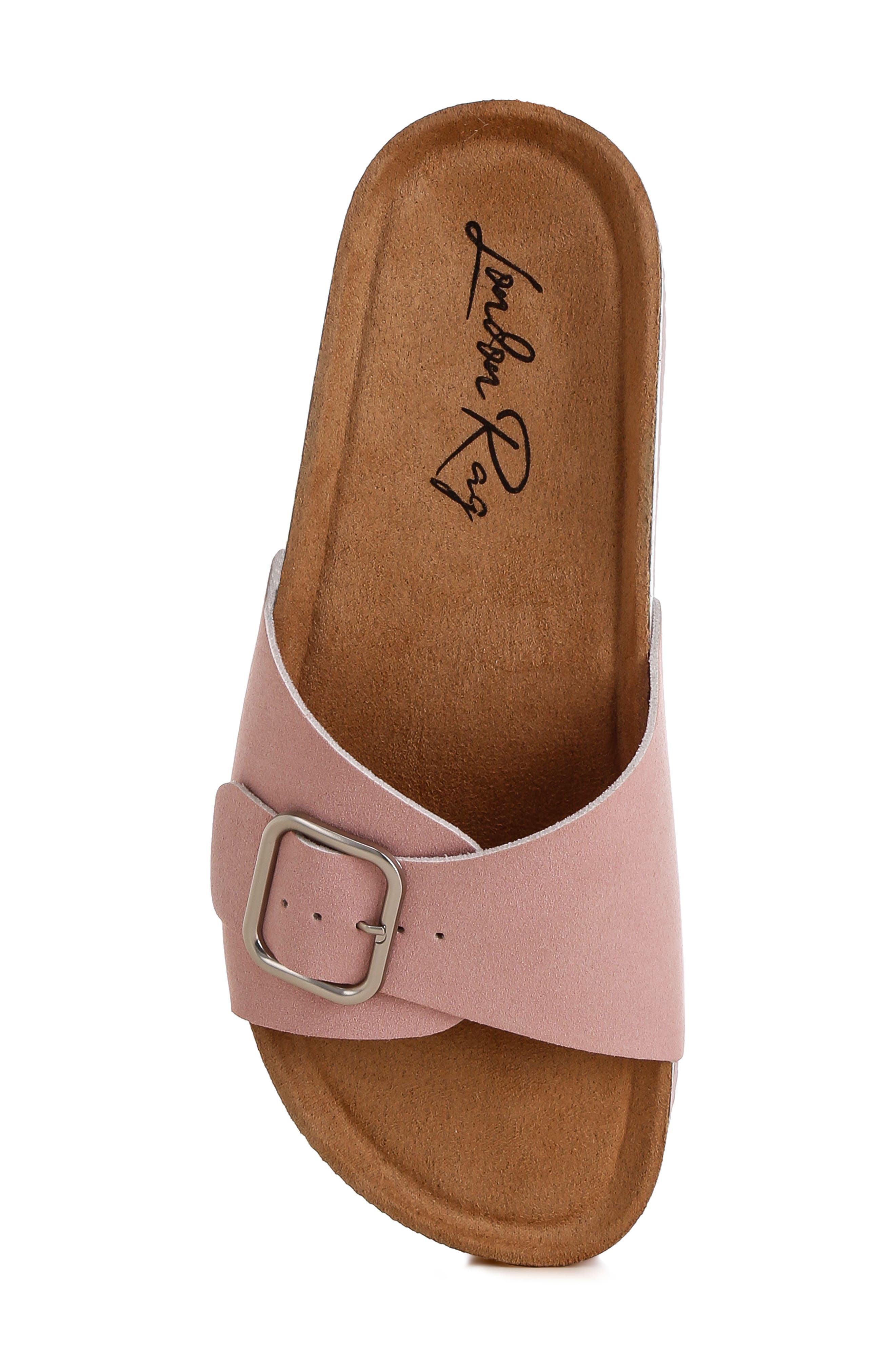 Aranda Buckle Slide Sandal, Alternate, color, LIGHT PINK