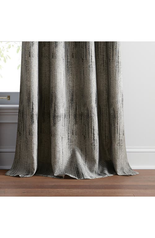 Dkny Basalt Jacquard Set Of 2 Grommet Top Curtain Panels In Black Ice