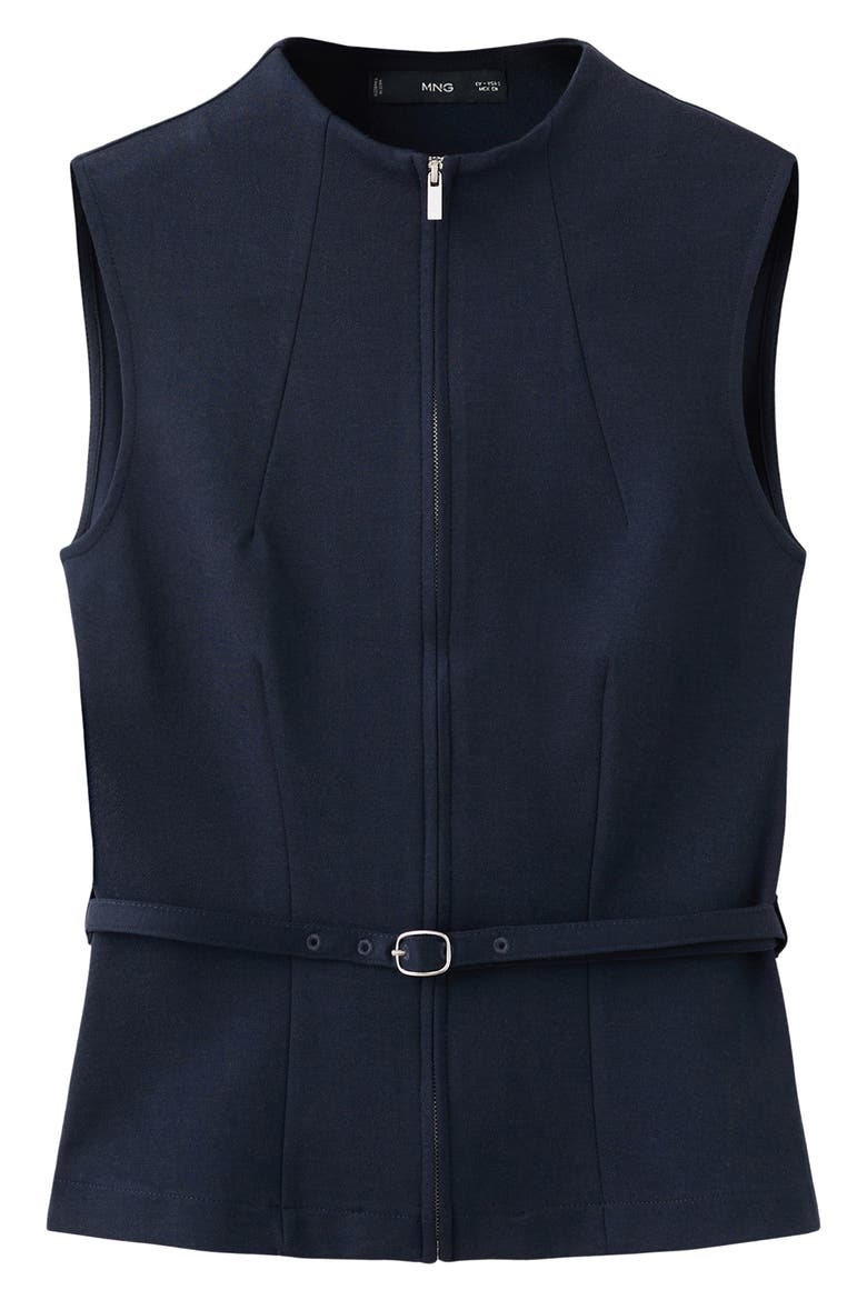 Fitted Zip Vest, Alternate, color, DARK NAVY