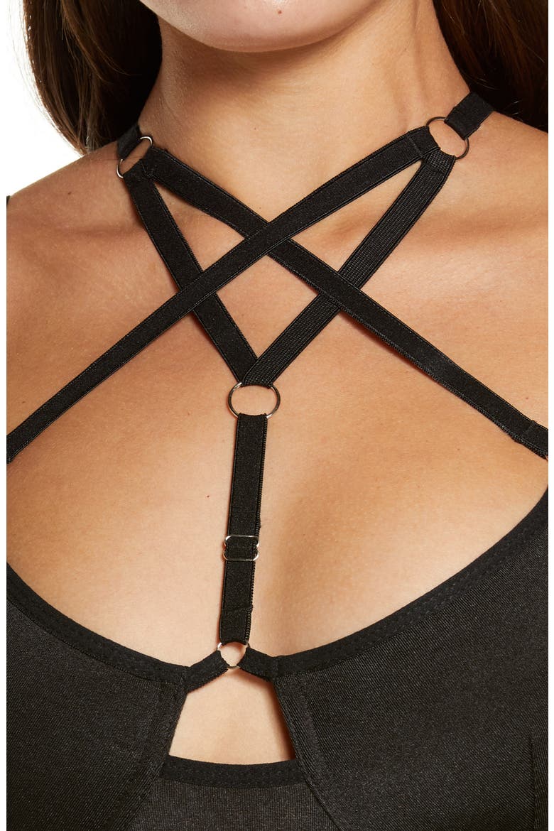 Strapped Up Teddy, Alternate, color, BLACK