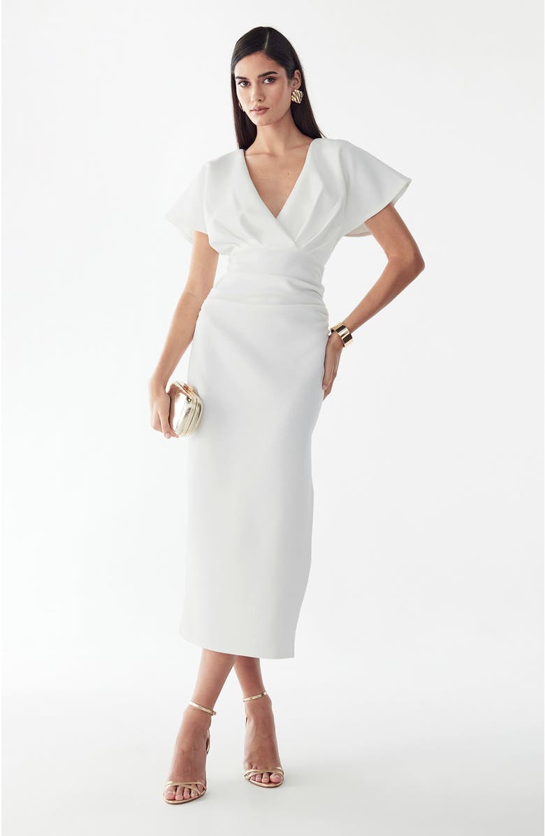BWLDR Eliza Midi Dress, Alternate, color, White