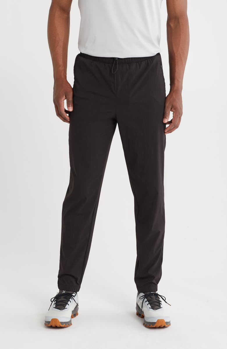 90 DEGREE BY REFLEX Stretch Nylon Joggers, Main, color, Black