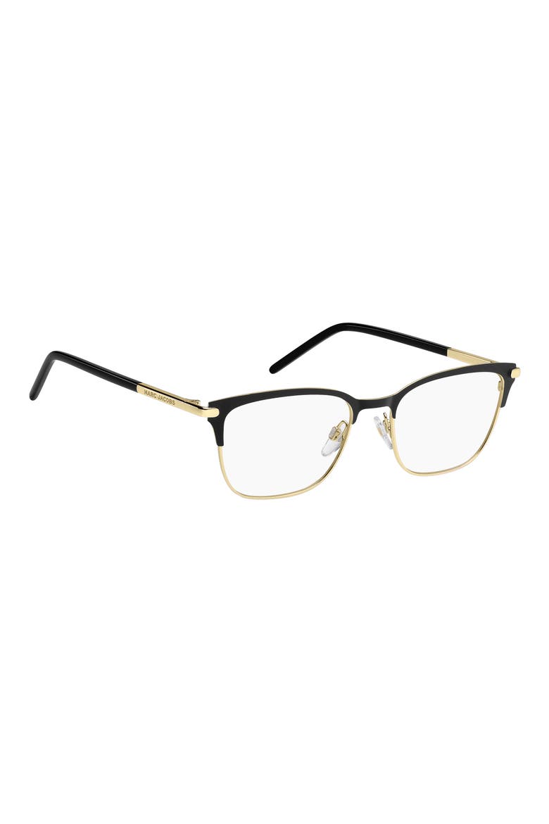 53mm Cat Eye Optical Glasses, Alternate, color, GOLD BLACK