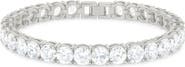 Sterling Forever Round Cut Cubic Zirconia Tennis Bracelet