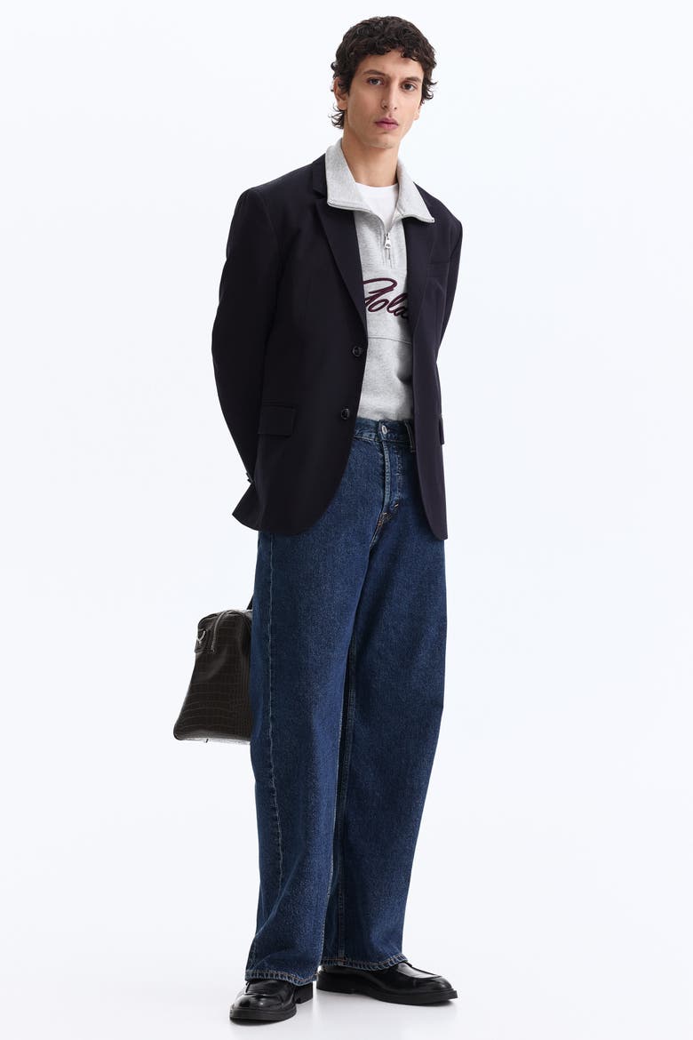 Relaxed Fit Jacket, Alternate, color, Navy blue