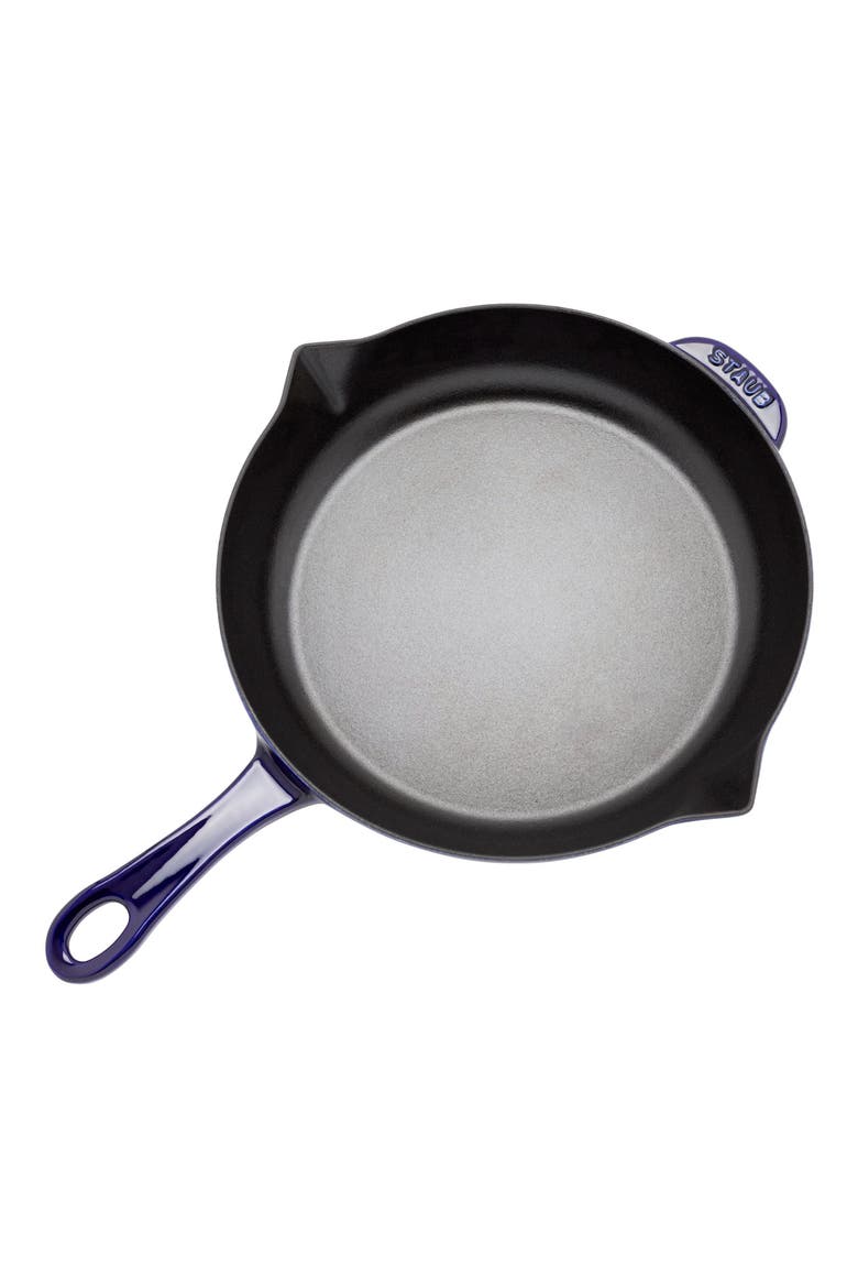 10-Inch Enameled Cast Iron Fry Pan, Alternate, color, DARK BLUE