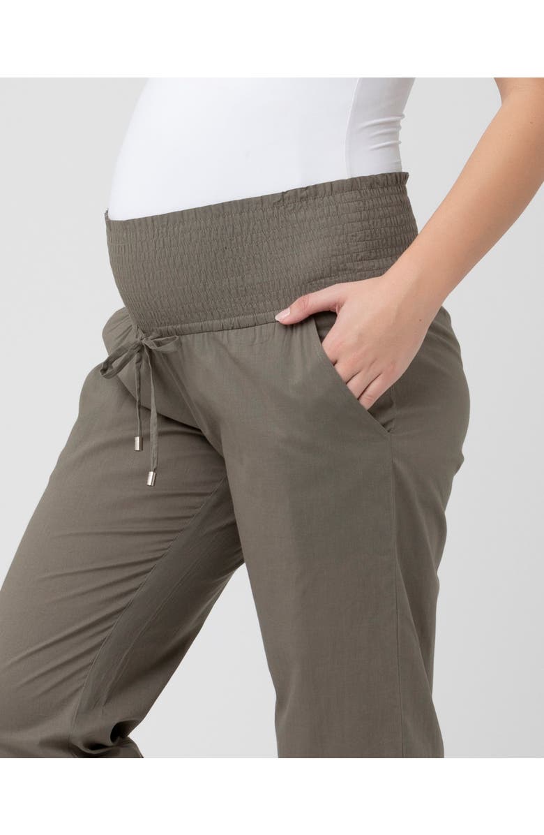 Ripe Maternity Philly Cotton Pant, Alternate, color, Moss