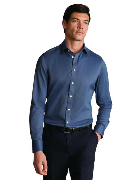 Non-Iron Twill Cutaway Collar Shirt