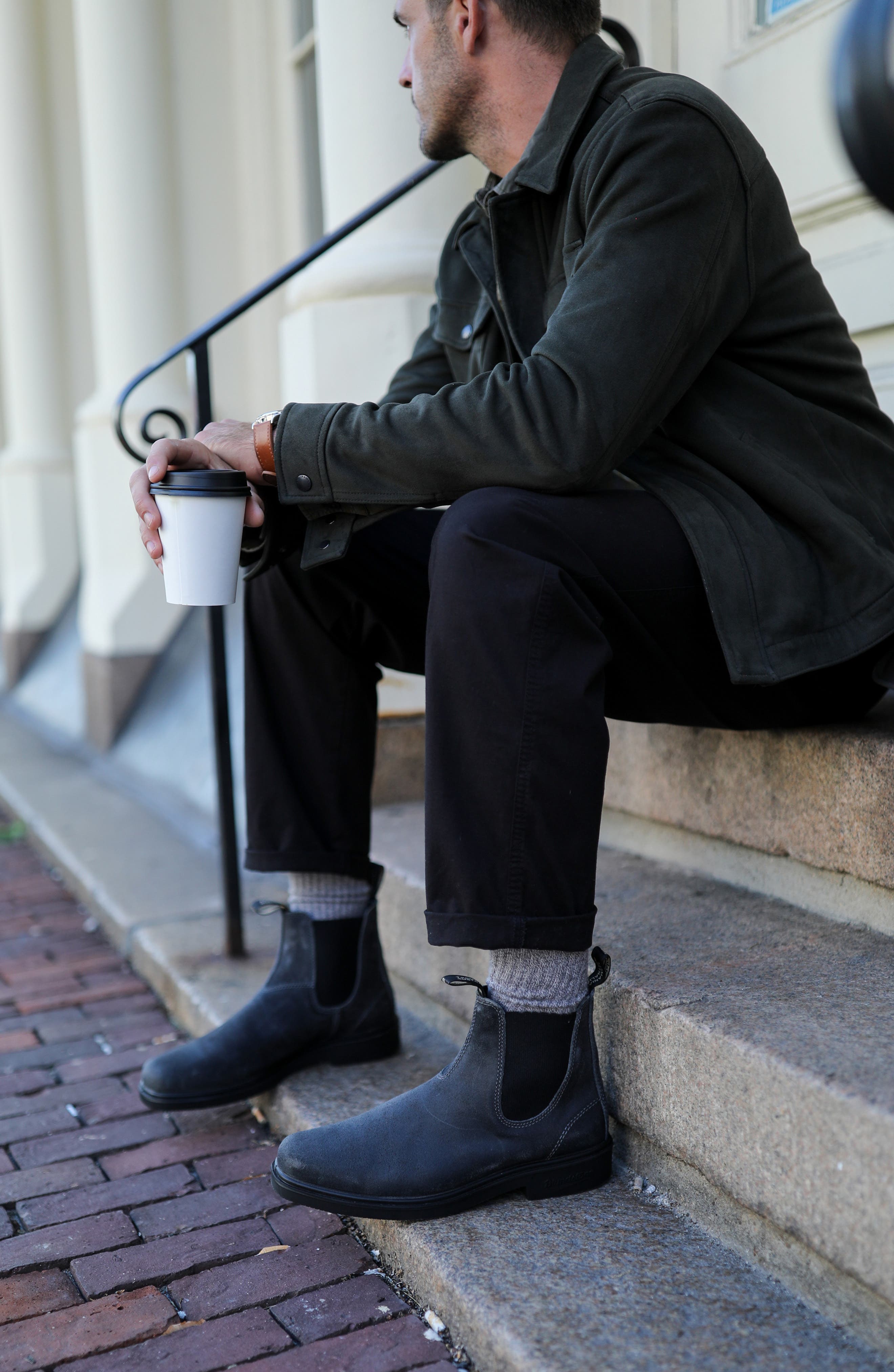 Chelsea Boot, Alternate, color, STEEL GREY SUEDE