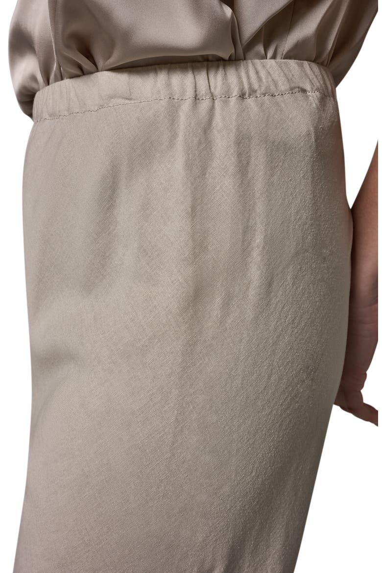 Linen Blend Ankle Wide Leg Pants, Alternate, color, SANDSTONE