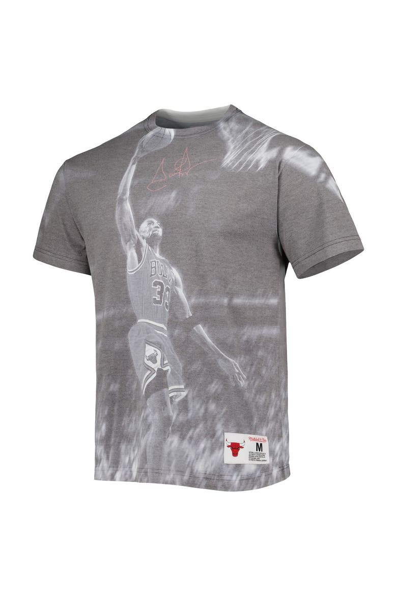 Men's Mitchell & Ness Scottie Pippen Heather Gray Chicago Bulls Above The Rim T-Shirt, Alternate, color, Gray