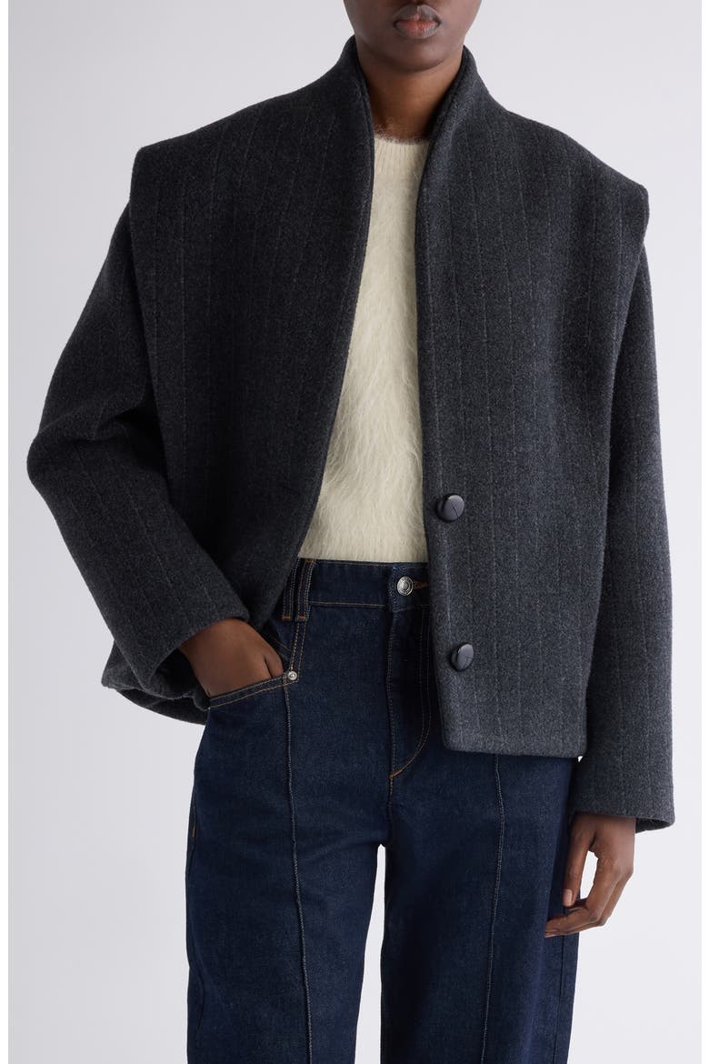 Dyogo Wool Blend Felt Jacket, Main, color, ANTHRACITE
